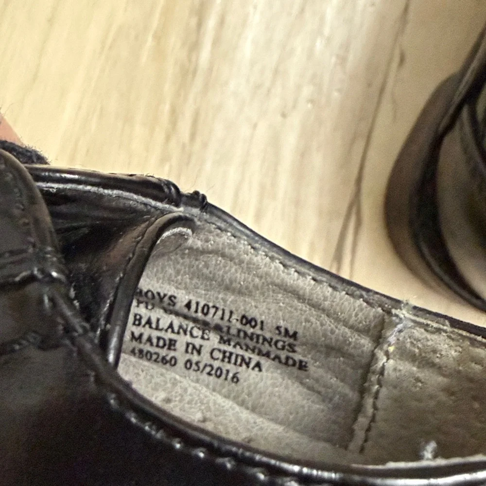 Classic Black faux Leather Kid’s Shoes